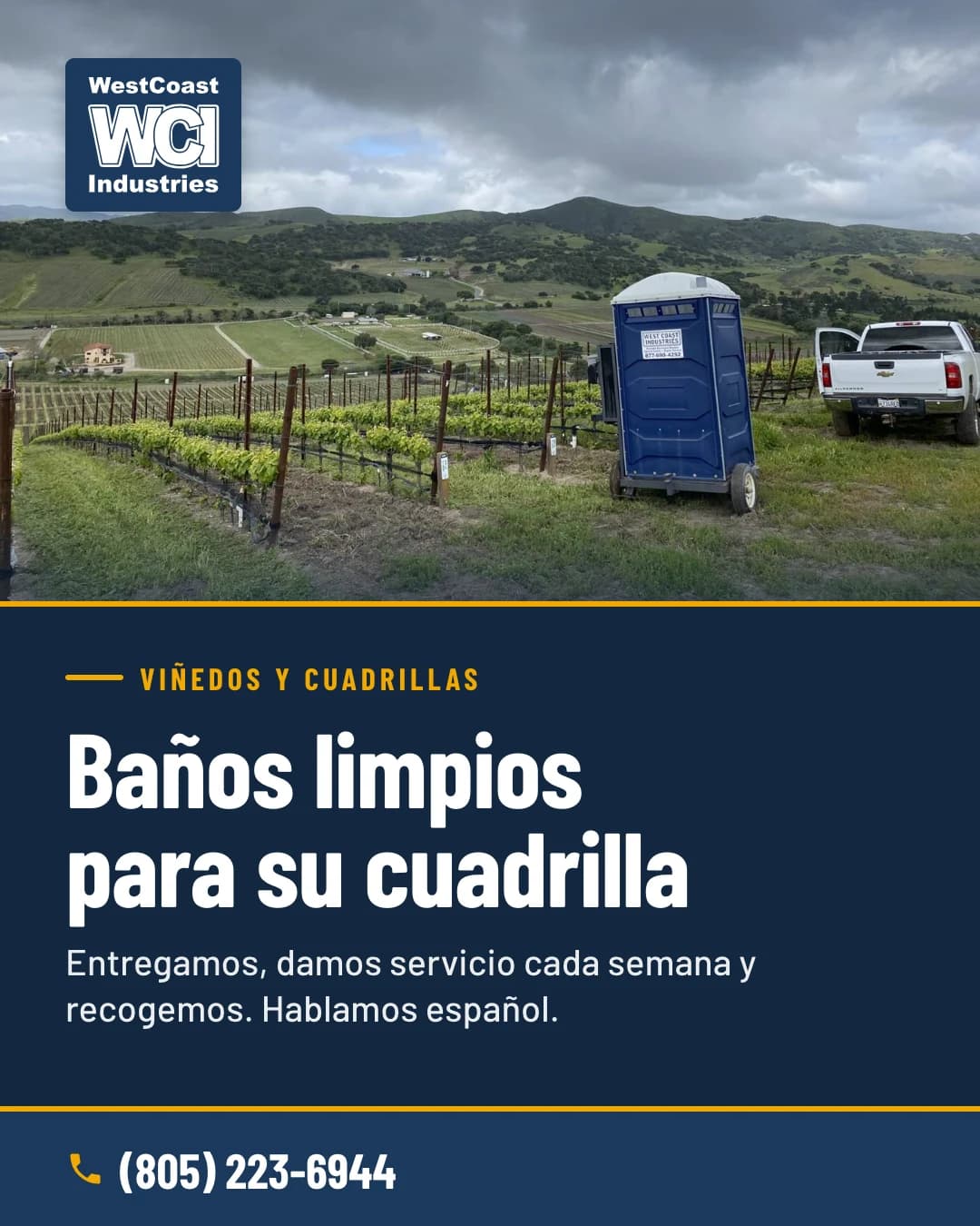 Baños limpios para su cuadrilla